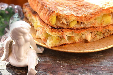 Закрытый пирог с курицей