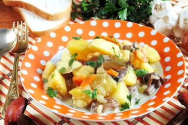 Картошка с подосиновиками