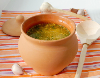 Суп с маринованными грибами