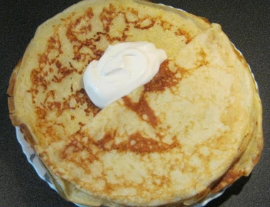 Блины с сыром на молоке