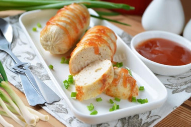 Сосиски из куриного филе