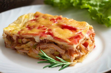 Лазанья с ветчиной
