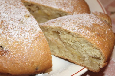 Пирог с яблоками на фруктовом кефире