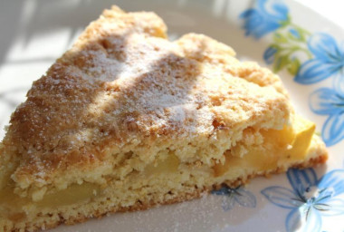 Пирог с яблоками песочное