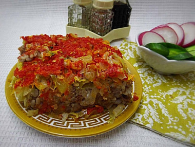 Ленивые голубцы с болгарским перцем