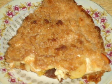 Яблочный пирог со сметаной
