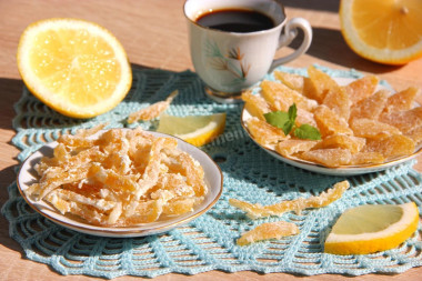 Цукаты из лимонной кожуры