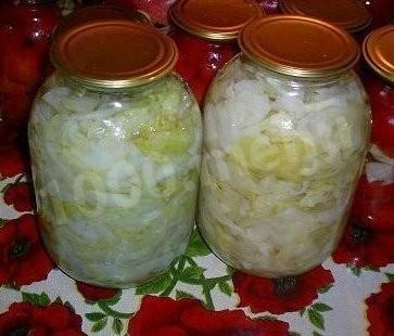 Капуста с сахаром и уксусом на зиму