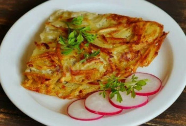 Хрустящий картофельный омлет