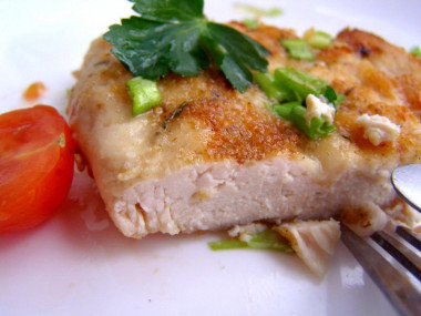 Куриная грудка отбивная с сыром на сковороде