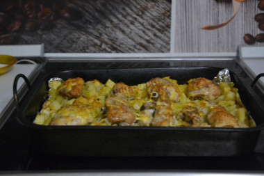 Картофельная запеканка с курицей на скорую руку