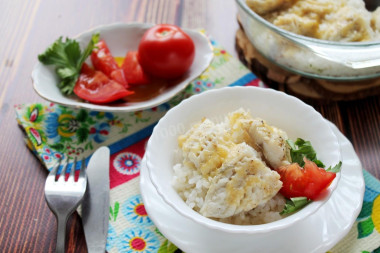Минтай с рисом