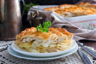 Кубите пирог с курицей