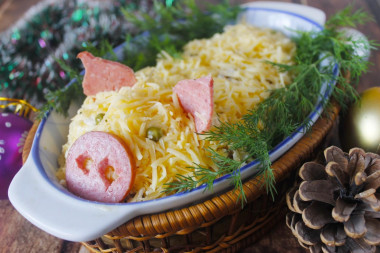 Салат Свинка с куриным филе