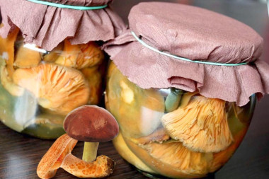 Маринованные рыжики и маслята