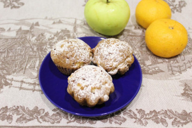Кексы с яблоками и корицей
