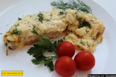 Сахарная семга, запеченная в духовке с сыром