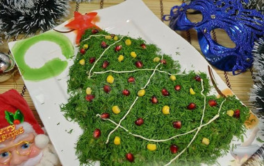 Салат новогодняя Ёлочка
