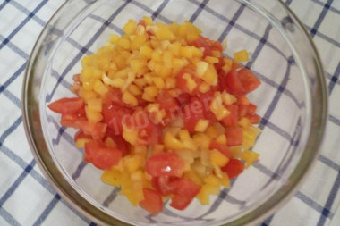 Рецепт - Салат с маринованным луком Мексиканский - Шаг 6 -  чили и перец.