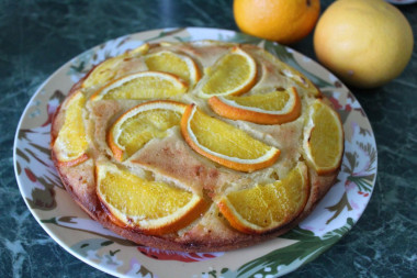 Пирог с апельсиновыми дольками