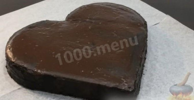Торт в виде сердца без формочки