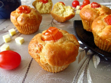 Маффины с сыром и черри