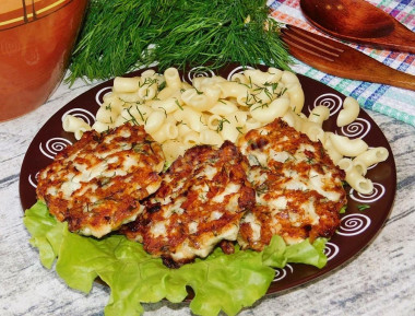 Котлеты из куриного филе с сыром