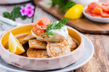 Ванильные оладьи из рисовой муки на кефире