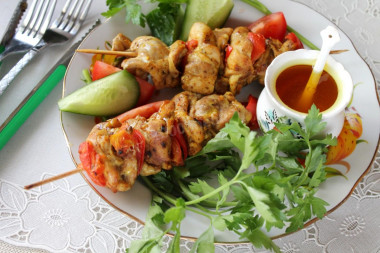Сочный шашлык из курицы