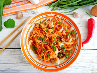 Жареное мясо с заправкой по корейски
