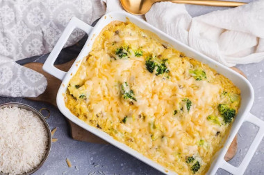 Запеканка с брокколи и сыром