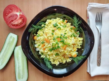 Рис с морковью и луком в мультиварке