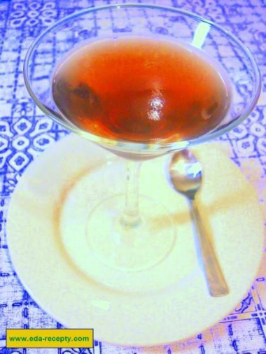 Желе из желатина и вина