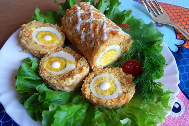 Рулет из рыбного фарша