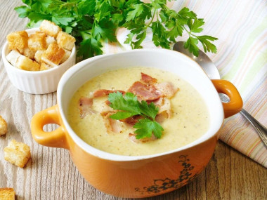 Суп пюре с беконом