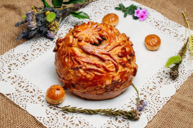 Курник с фаршем в духовке