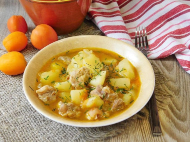 Картофельный соус с мясом