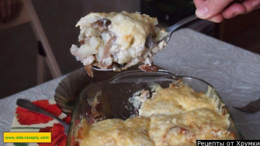 Картошка с грибами и мясом