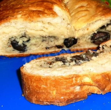 Кулебяка с грибами