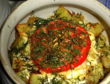 Курица в горшочке с картошкой жаркое
