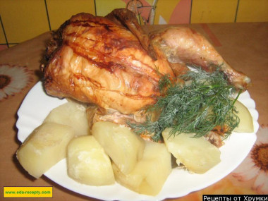 Очень вкусная Курица в духовке целиком
