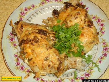 Куриные бедрышки с сыром в духовке запеченные