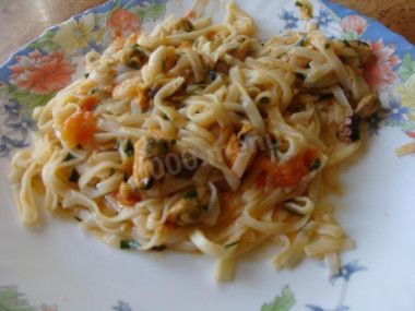 Лапша с морепродуктами