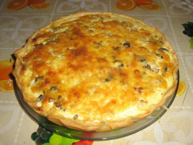 Пирог курино грибной