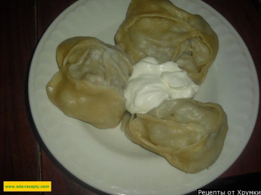 Манты с мясом и капустой