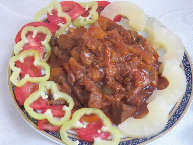 Мясо в кисло-сладком соусе