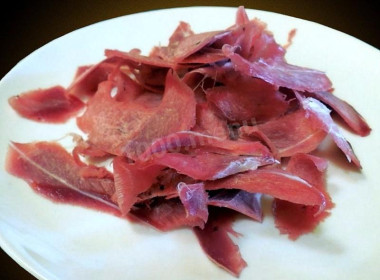 Строганина из мяса
