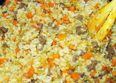 Вкусный плов из говядины