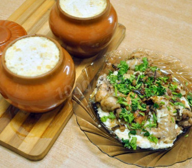 Жаркое из курицы с грибами