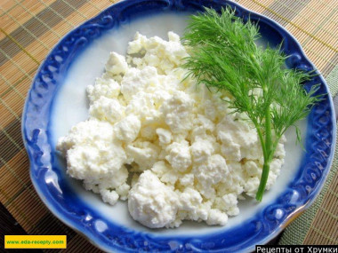 Вкусный домашний творог  из молока и сметаны